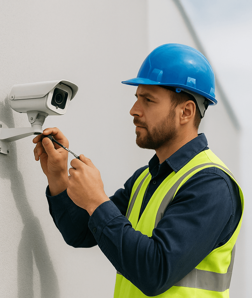 Facility management professionals at work